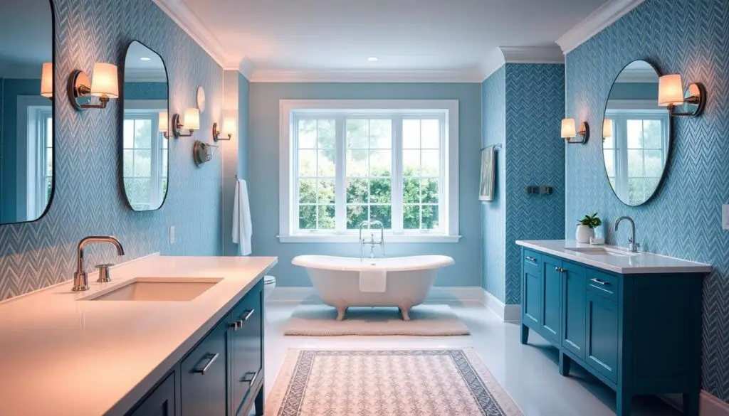 blue and white bathroom decor ideas