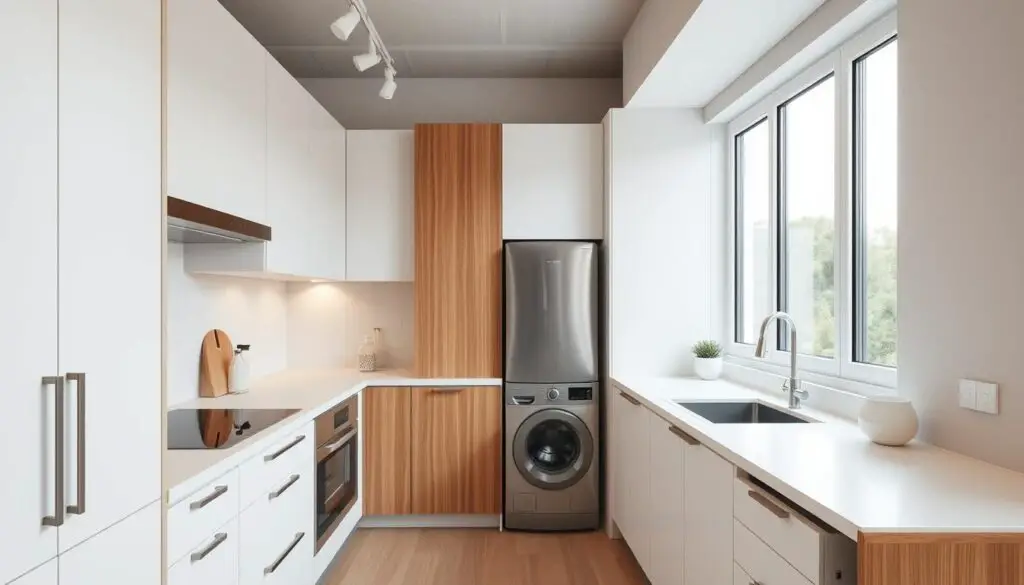 small kitchen ideas with washing machine