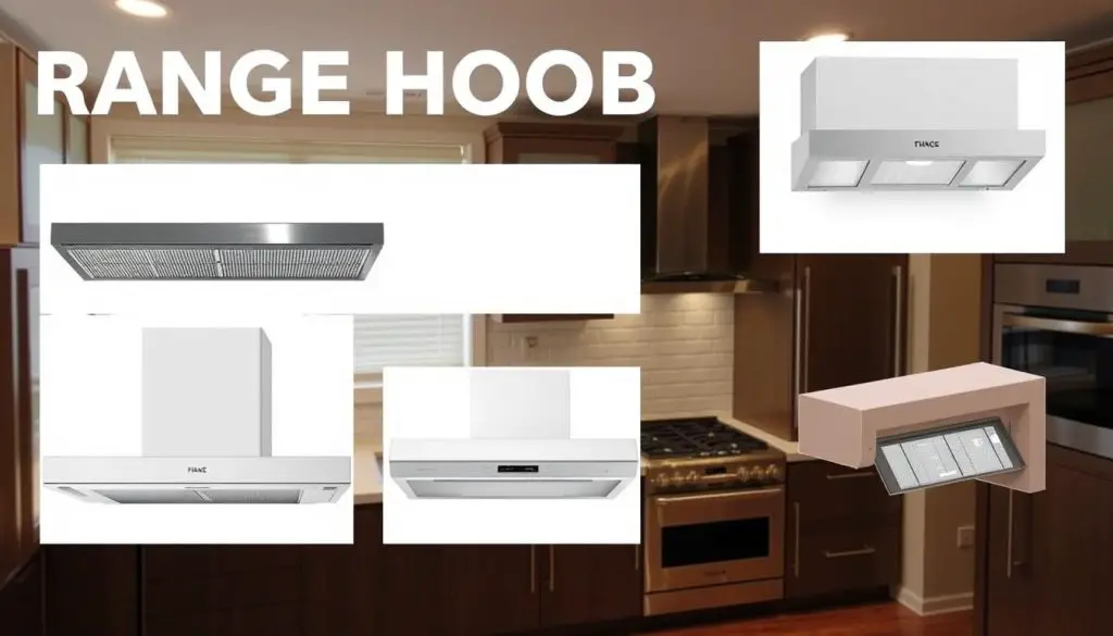 A well-lit kitchen interior with a range hood prominently displayed, showcasing various budget-friendly options. The range hood is the focal point, surrounded by simple yet modern cabinetry, tile backsplash, and hardwood flooring. The lighting is warm and inviting, creating a cozy atmosphere. The range hood designs include a sleek, minimalist stainless steel model, a classic white range hood with a vintage-inspired design, and a compact, wall-mounted option in a muted, neutral tone. The image captures the versatility and affordability of these range hood choices, making them suitable for small kitchens on a budget. A well-lit kitchen interior with a range hood prominently displayed, showcasing various budget-friendly options. The range hood is the focal point, surrounded by simple yet modern cabinetry, tile backsplash, and hardwood flooring. The lighting is warm and inviting, creating a cozy atmosphere. The range hood designs include a sleek, minimalist stainless steel model, a classic white range hood with a vintage-inspired design, and a compact, wall-mounted option in a muted, neutral tone. The image captures the versatility and affordability of these range hood choices, making them suitable for small kitchens on a budget.